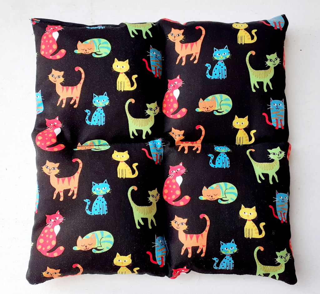 Wheat Bag Square, 25cm X 25cm ' CATS '