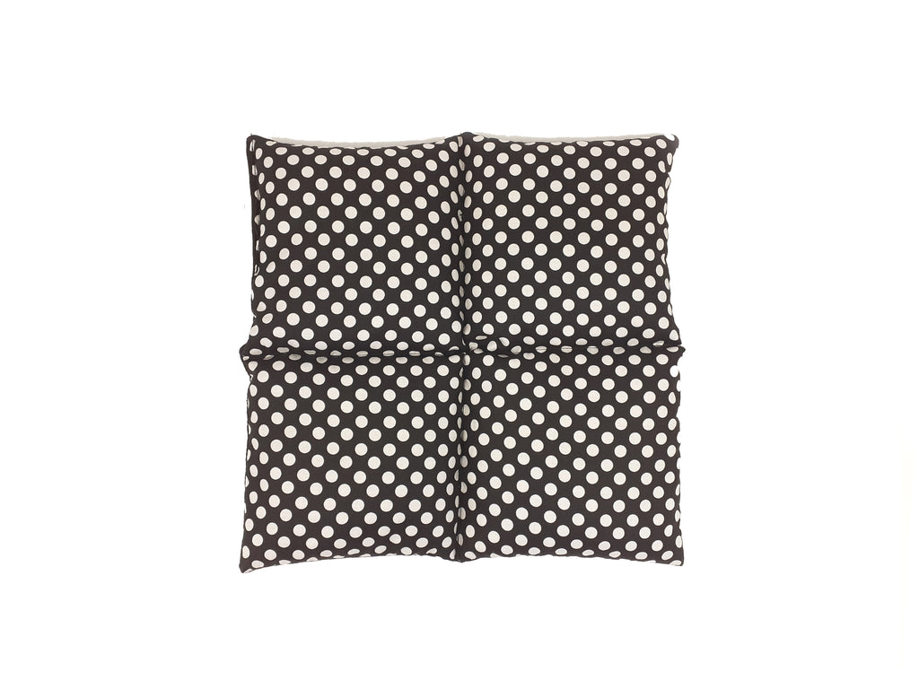 Wheat Bag Square, 25cm X 25cm 'Black & White Dots'