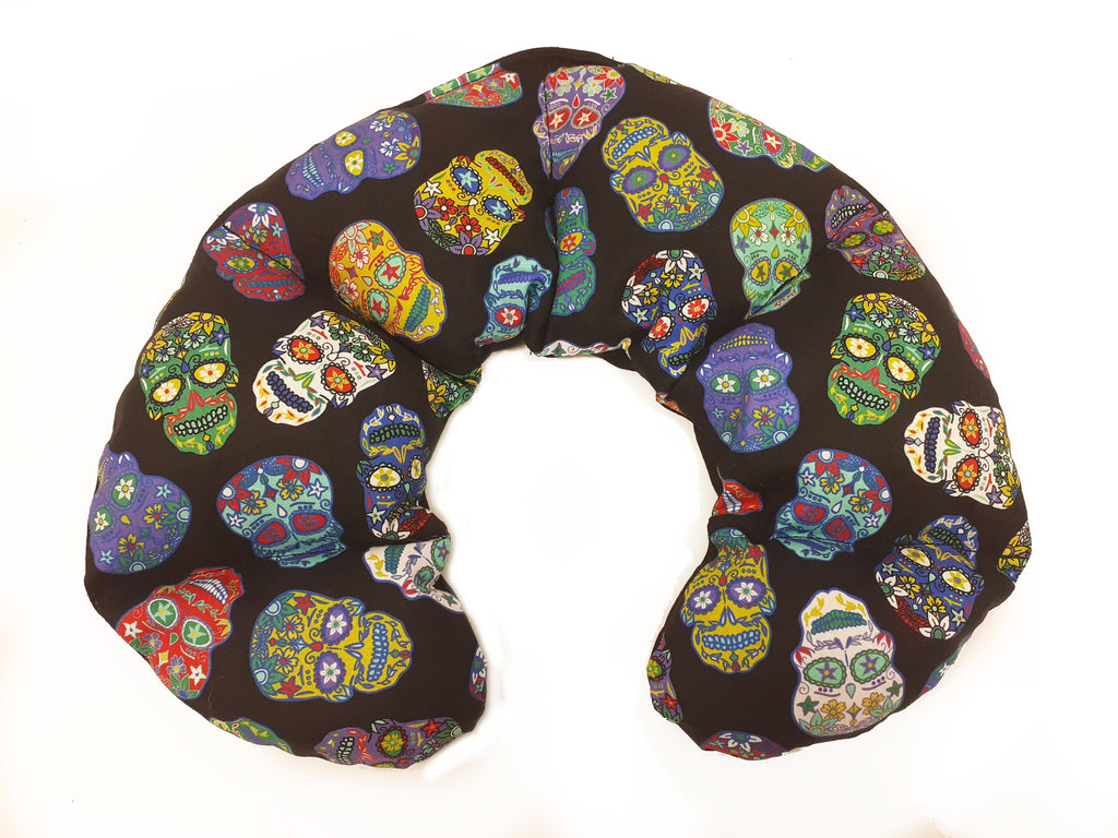 Neck & Shoulder Wheat Bag 'SUGAR SKULLS BLACK'