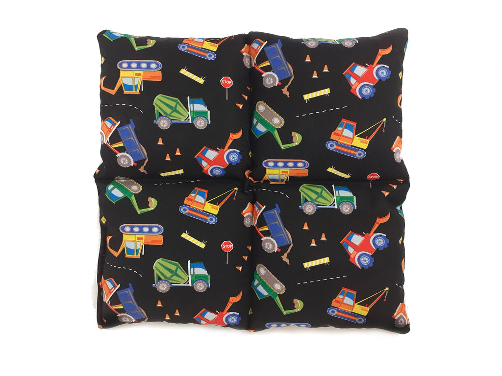 Wheat Bag Square, 25cm X 25cm ' HEAVY MACHINES '