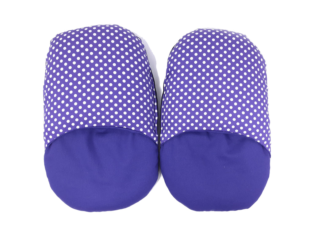 Wheat Bag Slippers ' PURPLE DOTS '