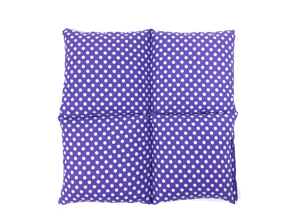 Wheat Bag Square, 25cm X 25cm ' PURPLE DOTS '