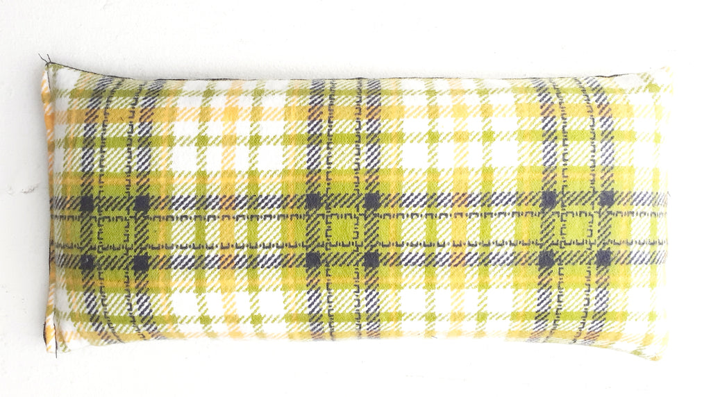 Small Wheat Bag ' Light green check '