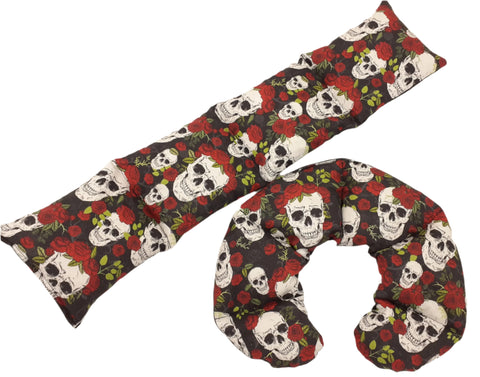 Wheat Bag Combo  'Skulls & Red Roses'