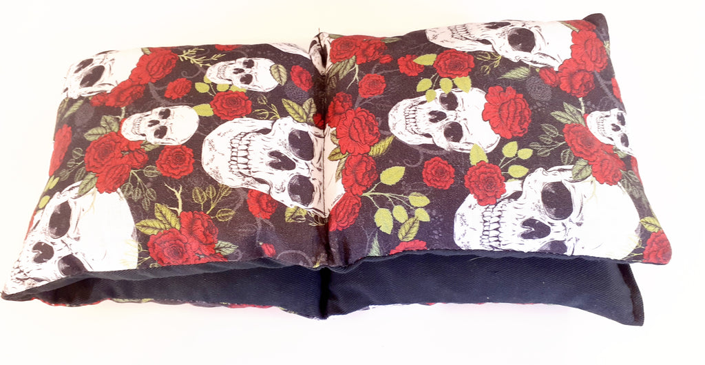 Wheat Bag Extra Long   'Skull & Red Roses'