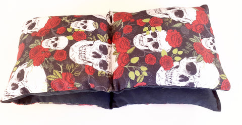 Wheat Bag Extra Long   'Skull & Red Roses'