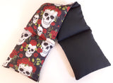 Wheat Bag Extra Long   'Skull & Red Roses'