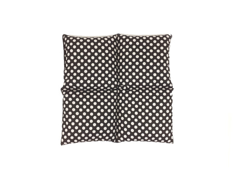 Wheat Bag Square, 25cm X 25cm ' BLACK & WHITE DOTS '