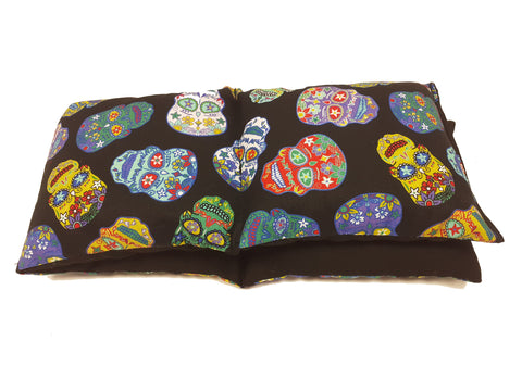 Wheat Bag Extra Long   'SUGAR SKULLS BLACK'