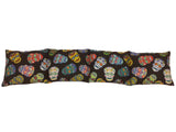 Wheat Bag Extra Long   'SUGAR SKULLS BLACK'