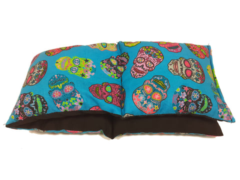 Wheat Bag Extra Long   'SUGAR SKULLS TEAL'