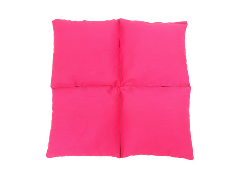 Wheat Bag Square, 25cm X 25cm ' HOT PINK & GREY '