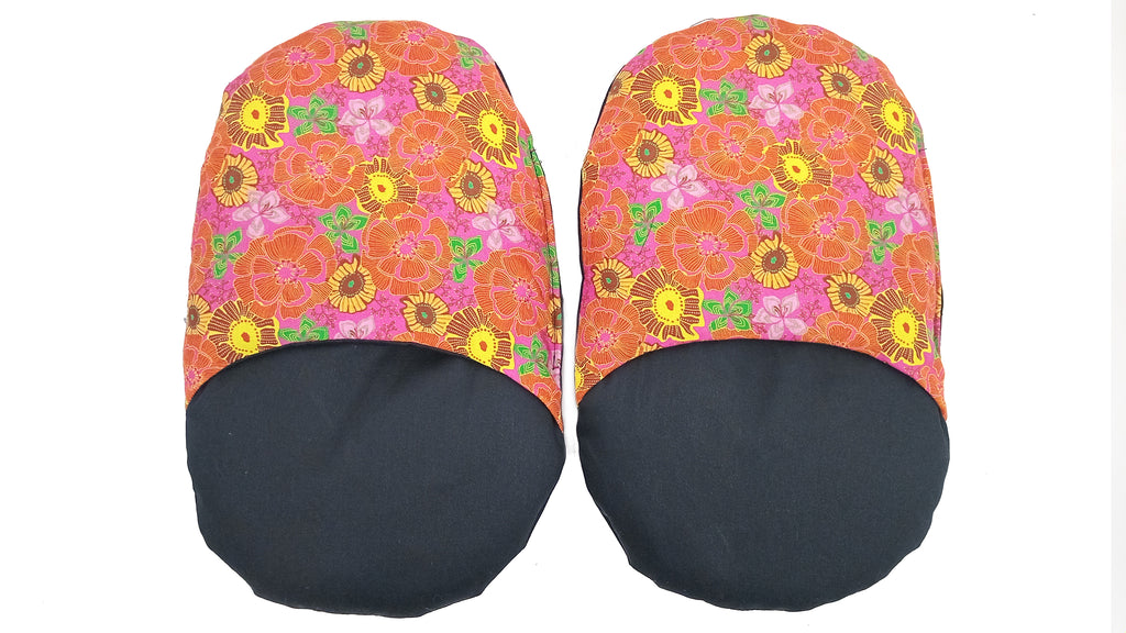 Wheat Bag Slippers  ' FUNKY FLOWERS '
