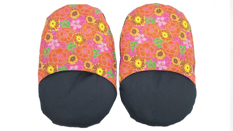 Wheat Bag Slippers  ' FUNKY FLOWERS '