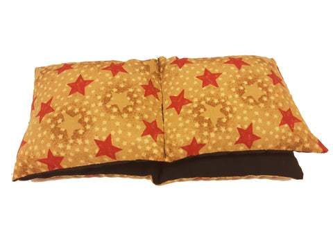 Wheat Bag Extra Long   'GOLD RED STARS'