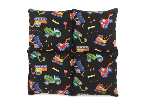 Wheat Bag Square, 25cm X 25cm ' HEAVY MACHINES '