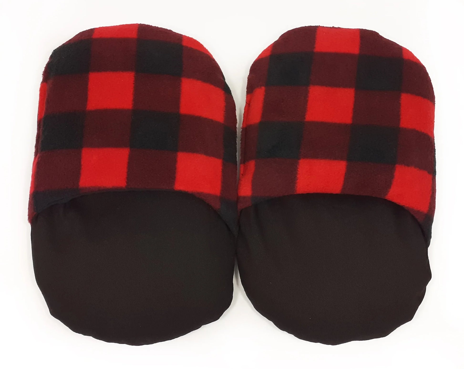 Woodcutter Red Fleece Wheat Bag Slippers NZ - Heat Pack & Cold Pack Slippers for Warm & Tired Feet