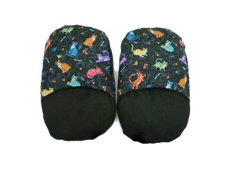 Wheat Bag Slippers  'Playful Cats'