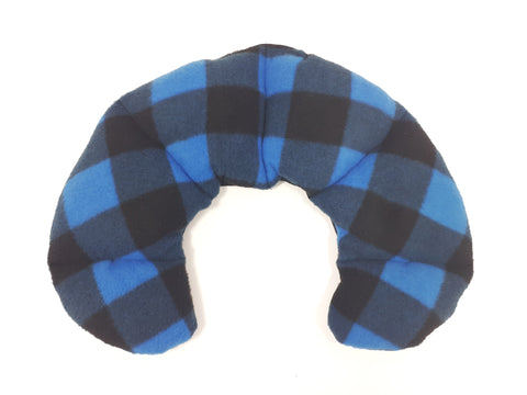Neck & Shoulder Wheat Bag 'BLUE WOODCUTTER FLEECE'