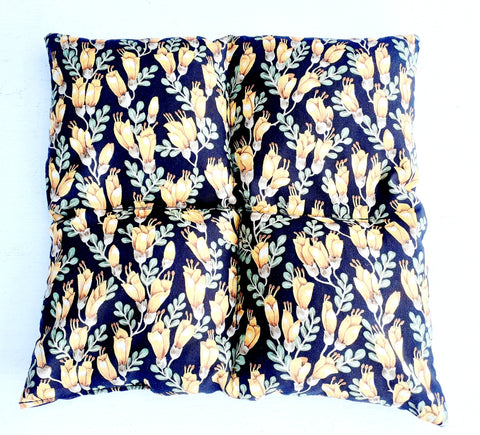 Wheat Bag Square, 25cm X 25cm 'Kowhai Flowers'
