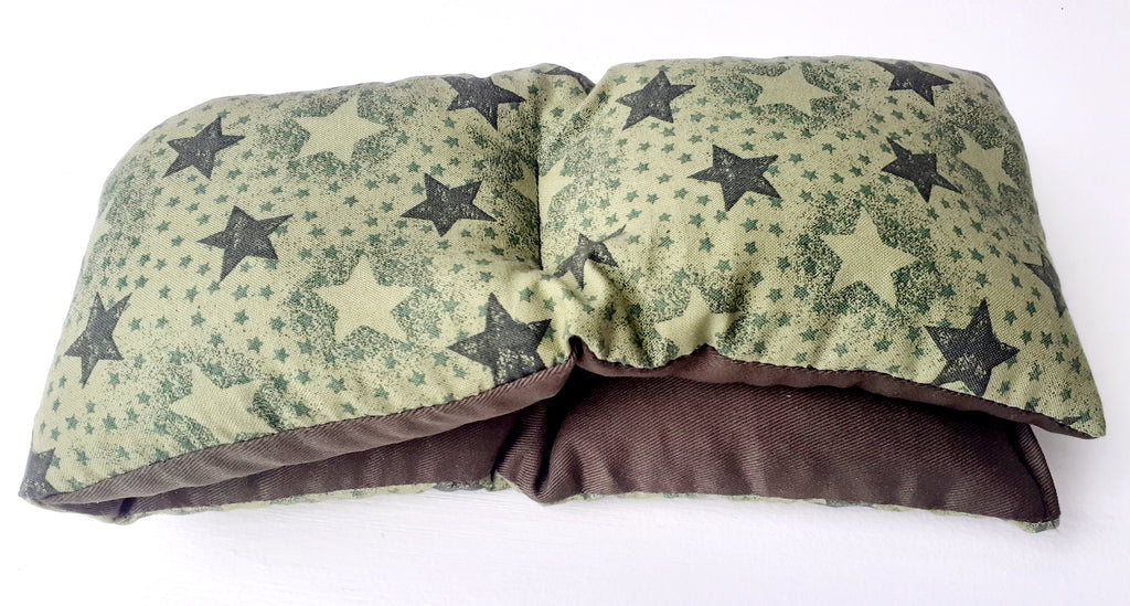 Wheat Bag Extra Long  OLIVE LARGE STARS