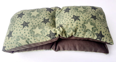Wheat Bag Extra Long  OLIVE LARGE STARS
