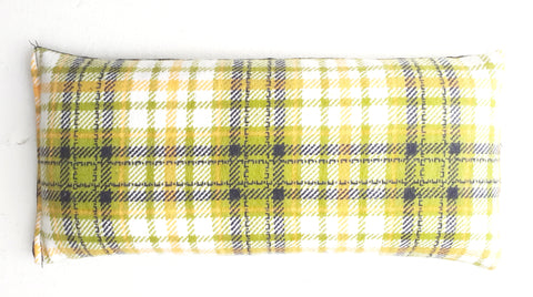 Small Wheat Bag ' Light green check '
